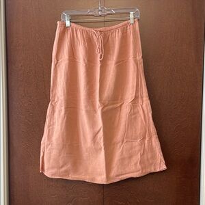 Wilfred Orange Pink A-line Midi Skirt